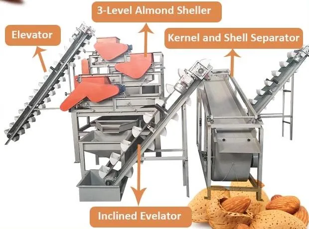 Hot Sale Walnu Pecan Almond Pine Shelling Cracking Machine