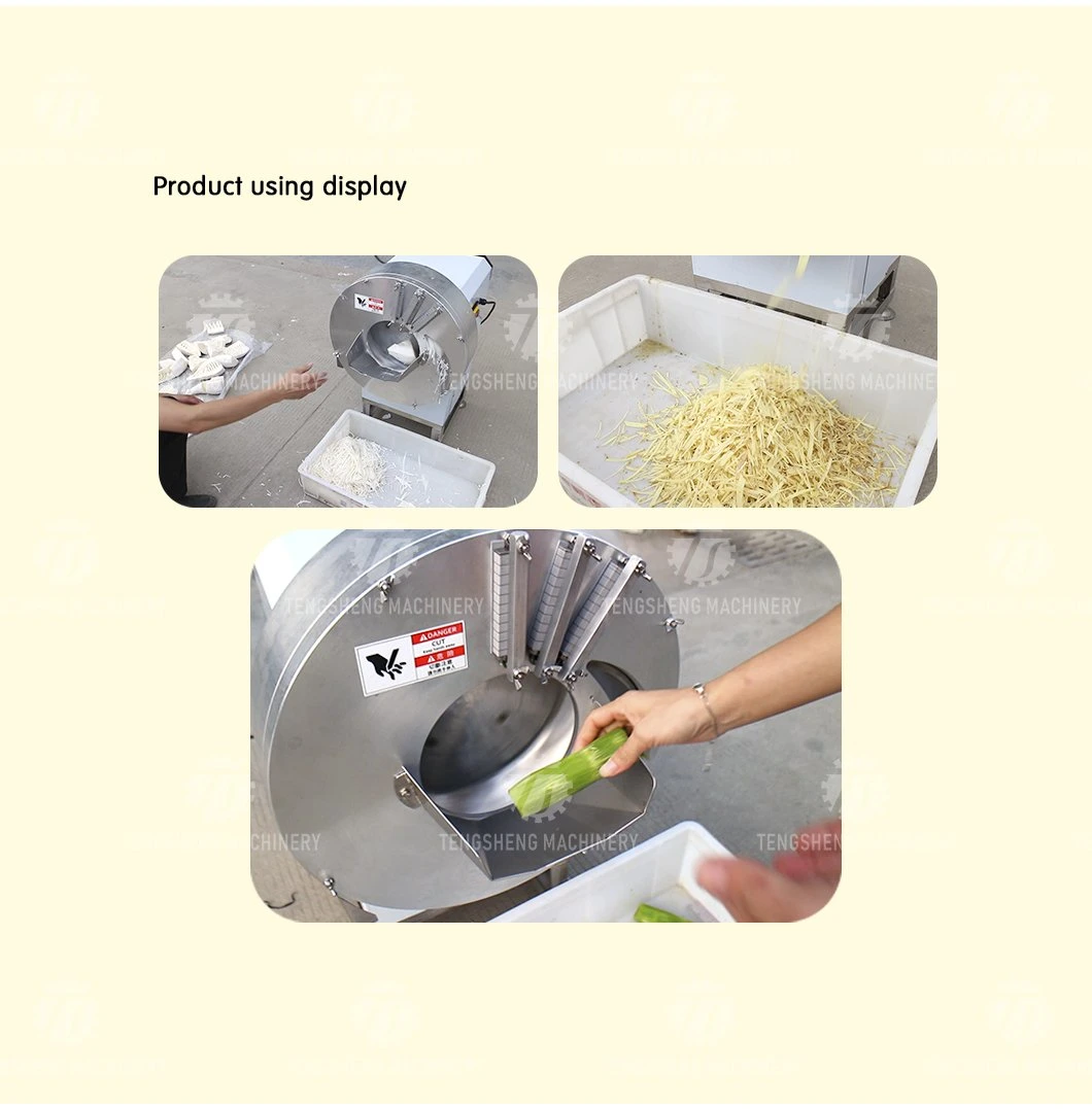 Automatic Ginger Bamboo Shoot Papaya Potato Cutter Slicer Chopper Root Vegetable Shredding Shredder Machine