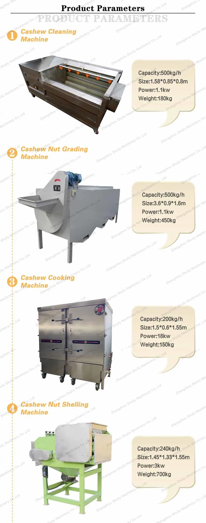 Automatic Cashew Nut Shelling Unit Cashew Nut Drying Peeling Machine