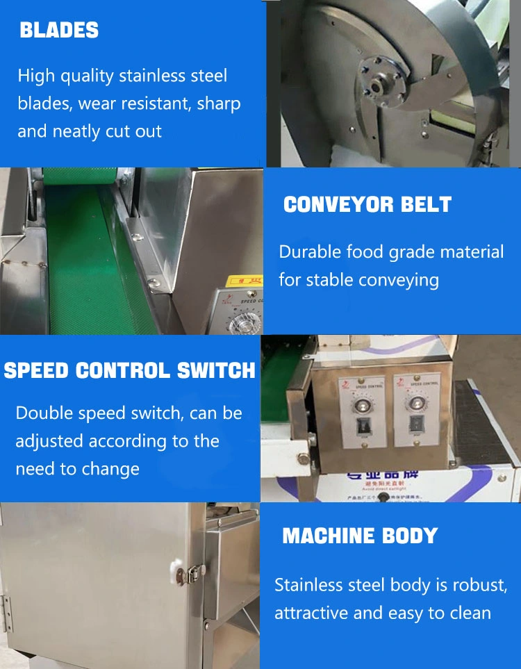 3-Blade Double Speed CNC Leaf Vegetable Cutting Machine